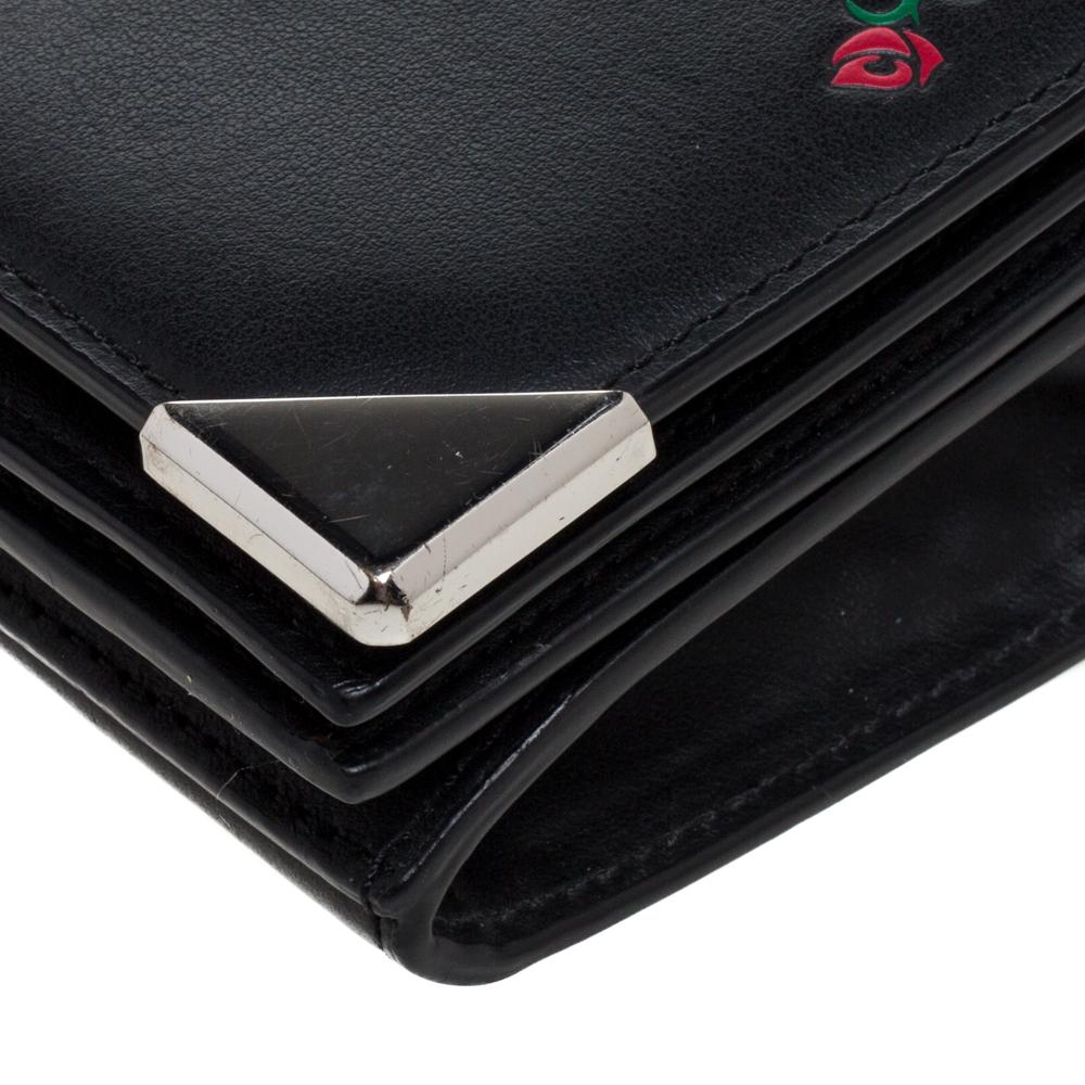Alexander Wang Black Rose Embossed Leather Prisma Biker Shoulder Bag 5