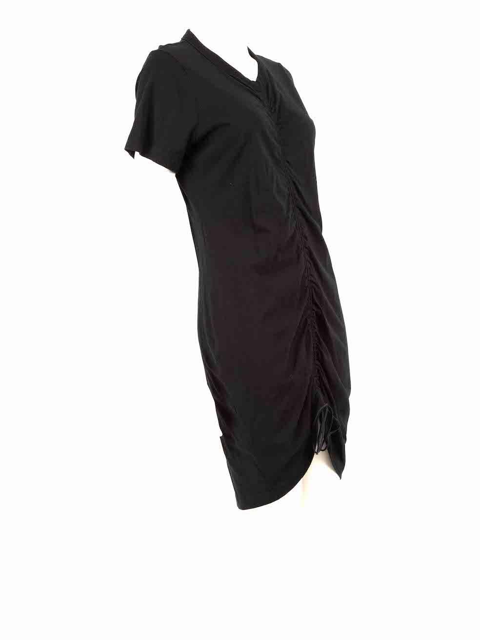 CONDITION is Very good. Hardly any visible wear to dress is evident on this used Alexander Wang designer resale item.
 
 
 
 Details
 
 
 Black
 
 Cotton
 
 Dress
 
 Short sleeves
 
 Round neck
 
 Ruched front detail
 
 
 
 
 
 Made in Vietnam
 
 
