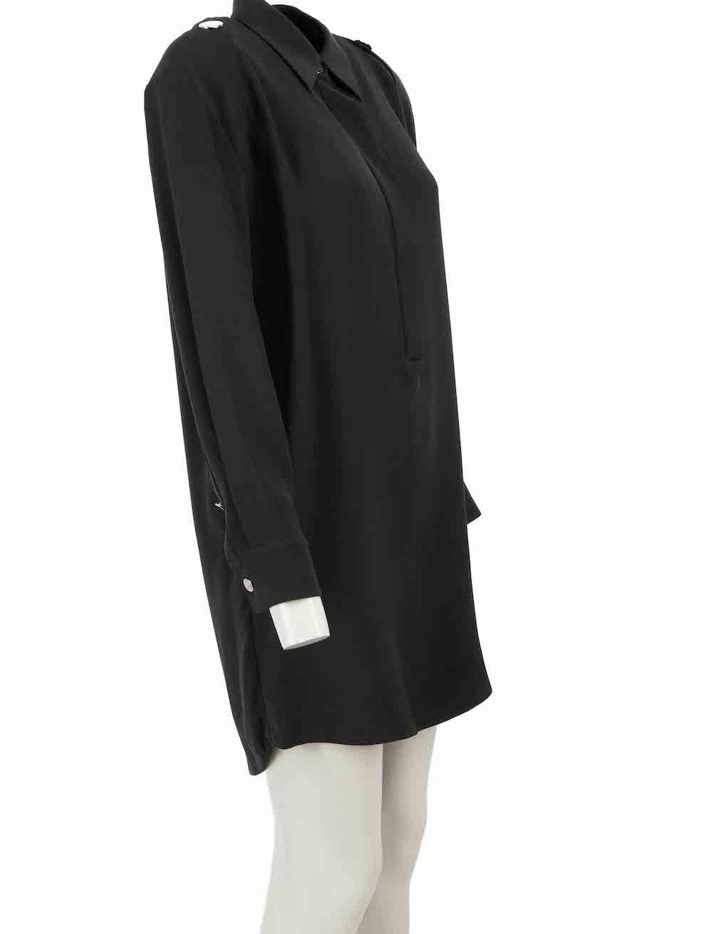 CONDITION is Very good. Hardly any visible wear to dress beyond one or two negligible plucks to the weave is evident on this used Alexander Wang designer resale item.

Details
Black
Silk
Shirt dress
Long sleeves
Button up fastening
Back collar