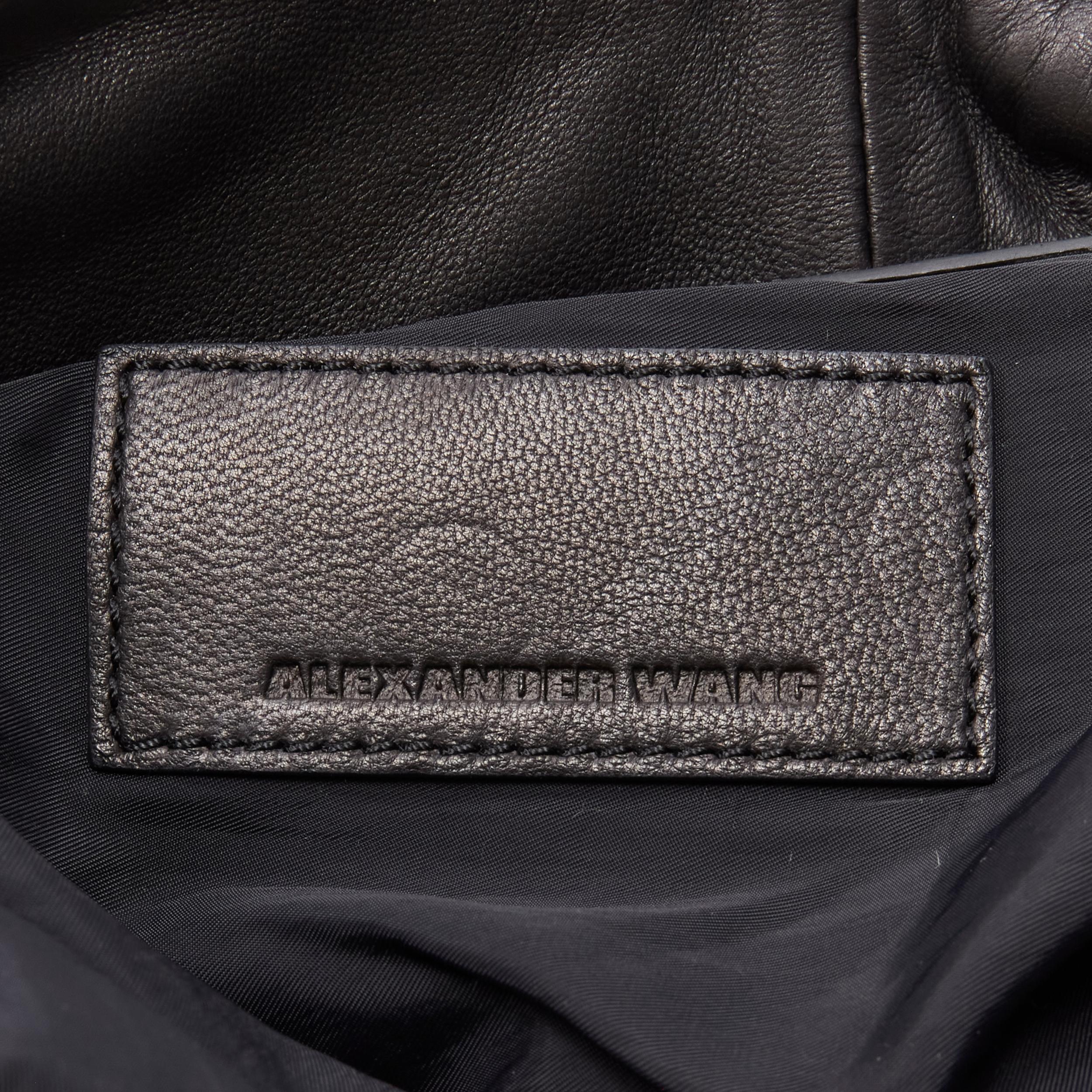 ALEXANDER WANG black soft leather punk studded tote bag 3