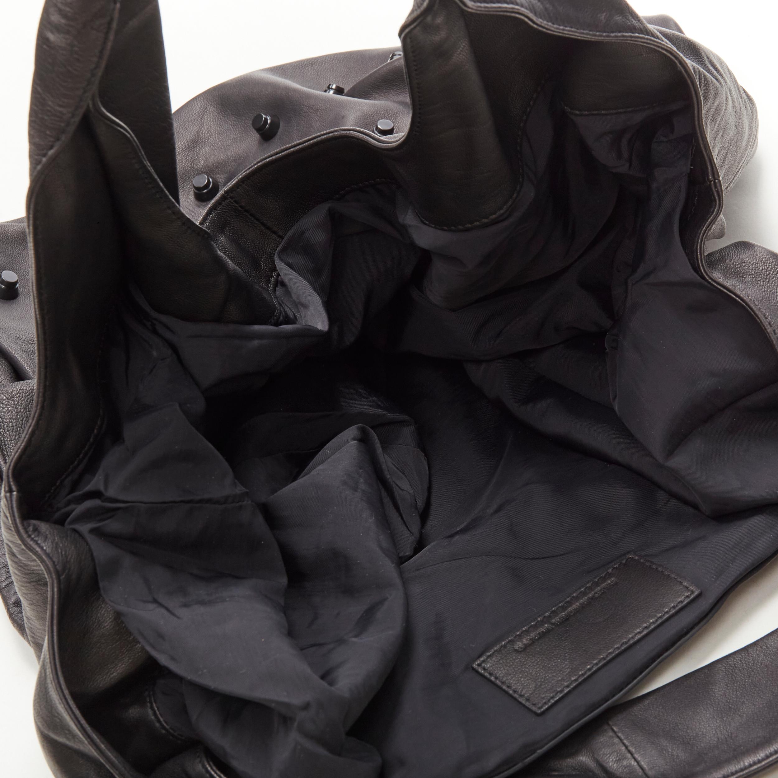 ALEXANDER WANG black soft leather punk studded tote bag 2