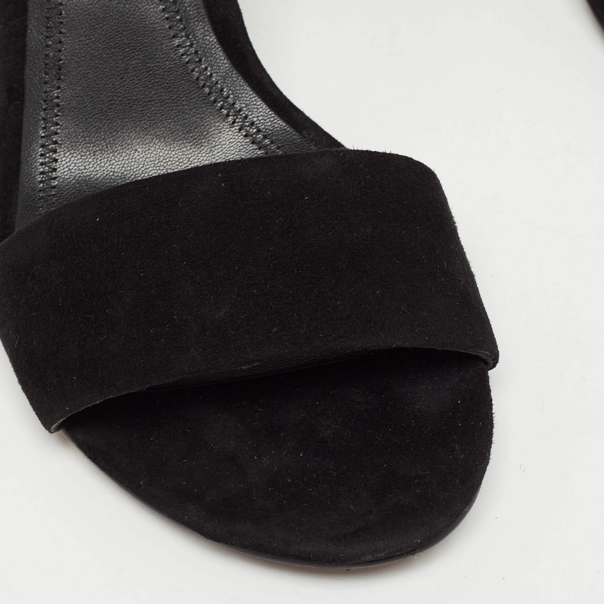 Alexander Wang Black Suede Abby Sandals Size 39 For Sale 4