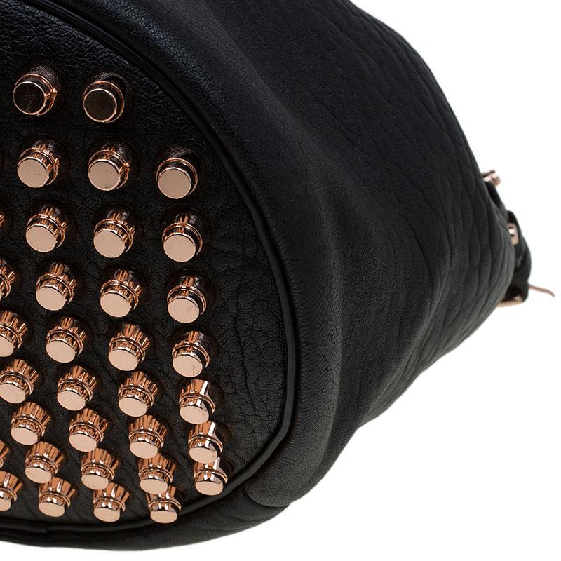 Alexander Wang Black Textured Leather Diego Bucket Bag 4