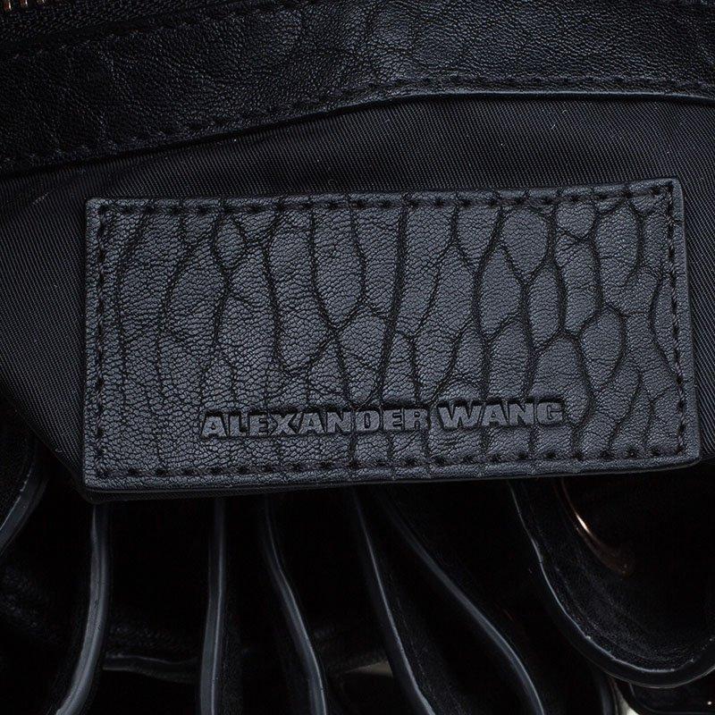Alexander Wang Black Textured Leather Diego Bucket Bag 1