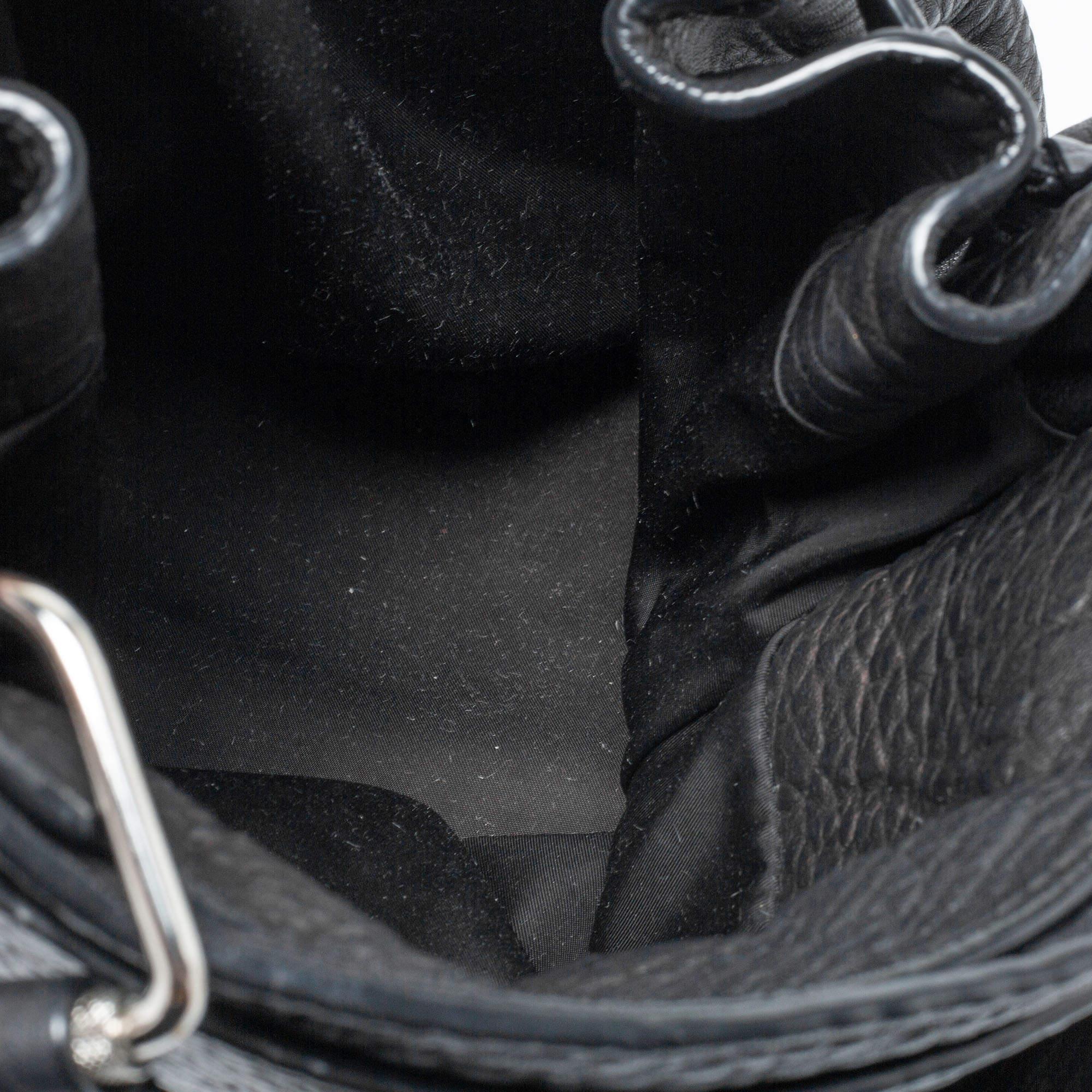 Alexander Wang Bolso Diego Bucket de piel negra texturizada 4