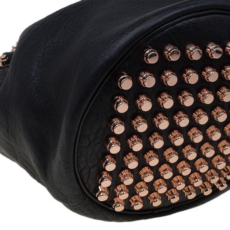 Alexander Wang Black Textured Leather Diego Bucket Bag 3