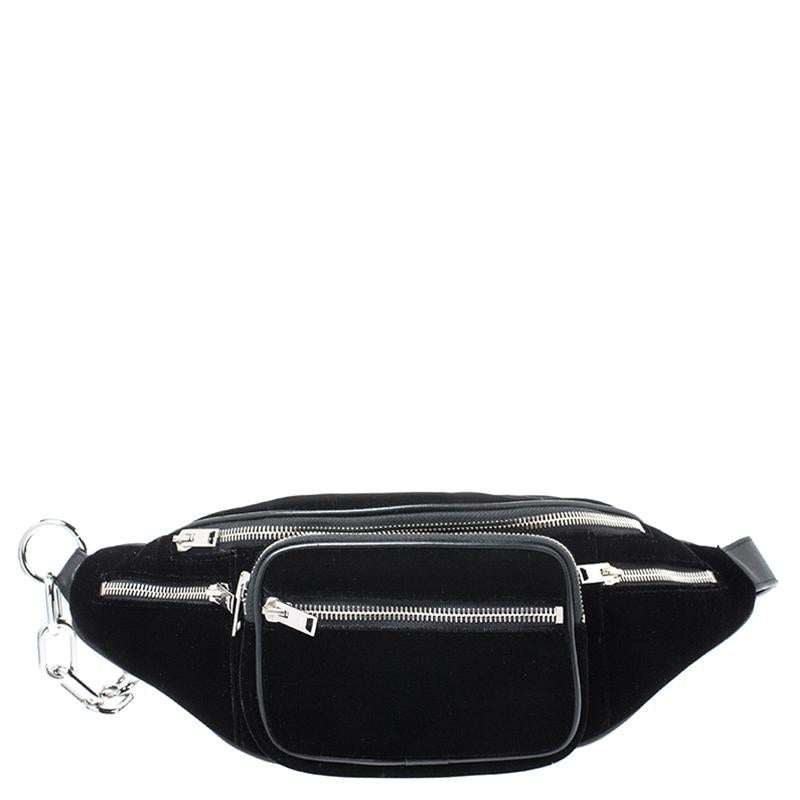 Alexander Wang Black Velvet Attica Belt Bag 1