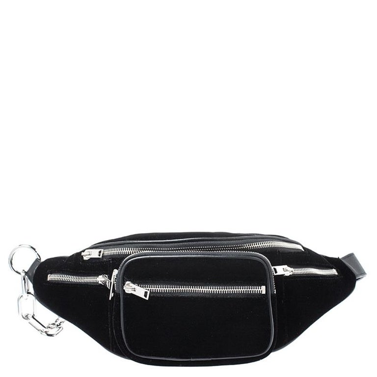Alexander Wang Black Velvet Attica Belt Bag For Sale at 1stDibs