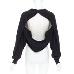 Alexander Wang maglione nero in misto lana con schiena trasparente S