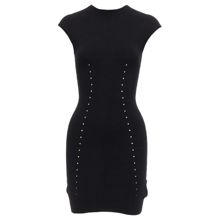 blue dress for baby girl ALEXANDER WANG WOMEN Bodycon Knit Dress Black – MAISONDEFASHION.COM main image 1