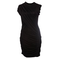 Alexander Wang, Schwarzes geknittertes Kleid.