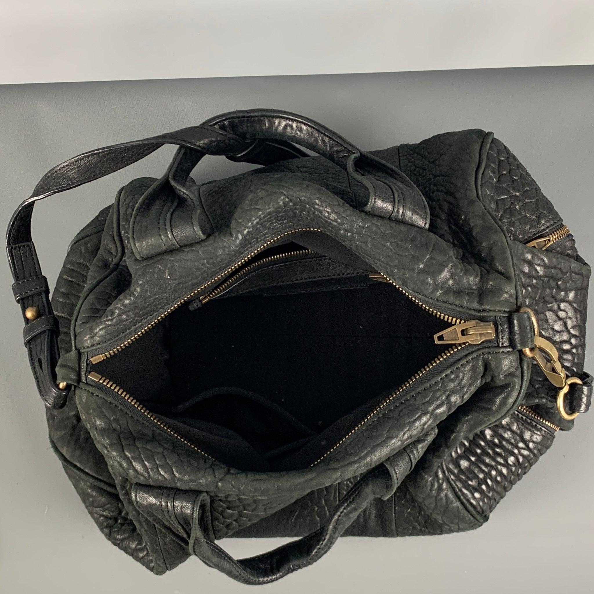 ALEXANDER WANG Black Wrinkled Leather Handbag For Sale 1