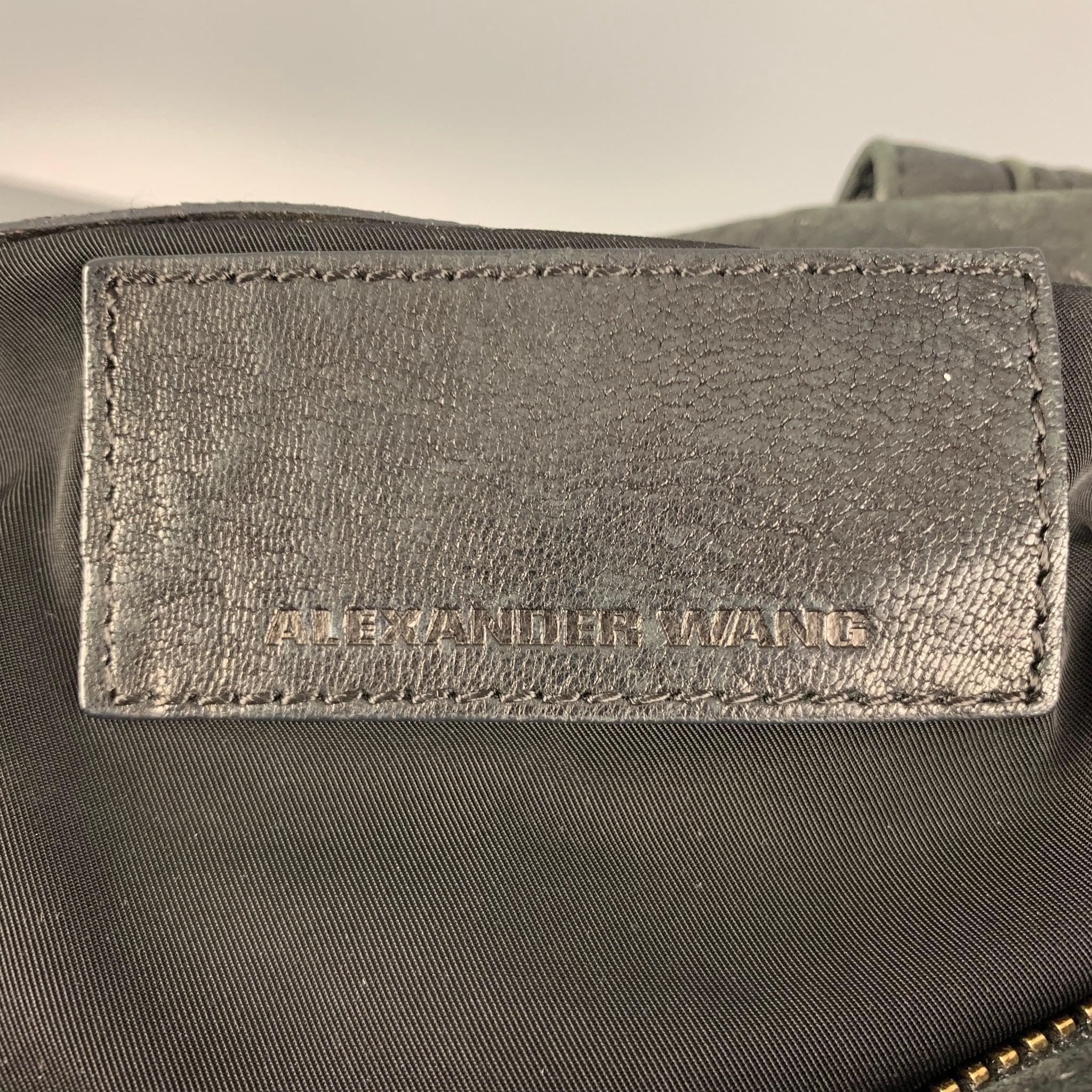 ALEXANDER WANG Black Wrinkled Leather Handbag For Sale 2
