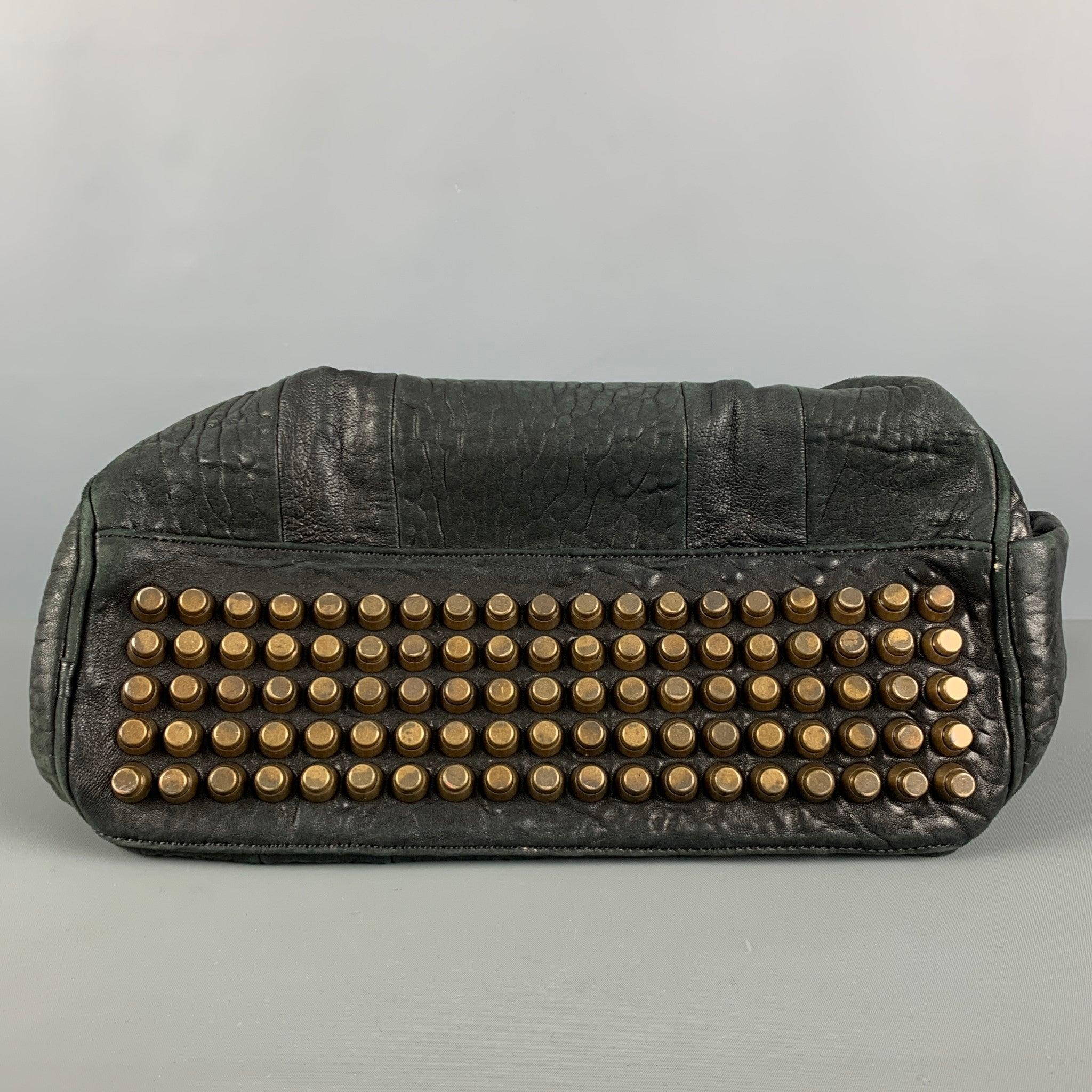 ALEXANDER WANG Black Wrinkled Leather Handbag For Sale 4