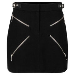 Alexander Wang Black Zip Accent Mini Skirt Size S