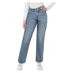 Alexander Wang Vaqueros de corte bajo desteñidos azules Talla S
