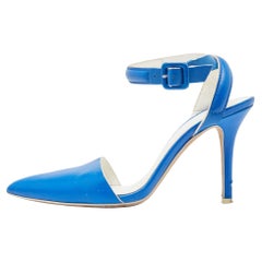 Alexander Wang escarpins à lanières à la cheville en cuir bleu, taille 36