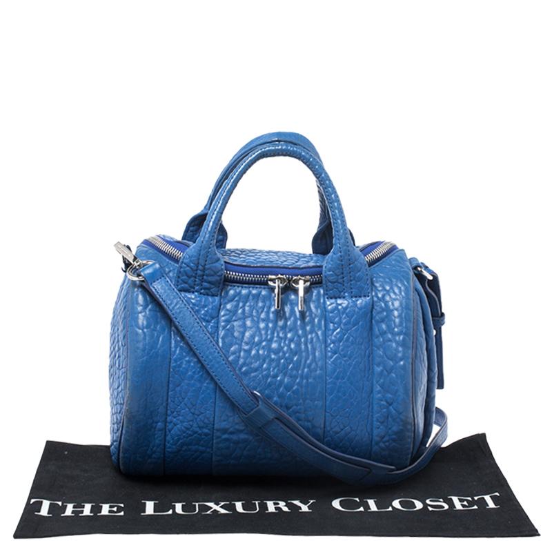 Alexander Wang Blue Leather Small Rockie Satchel 7