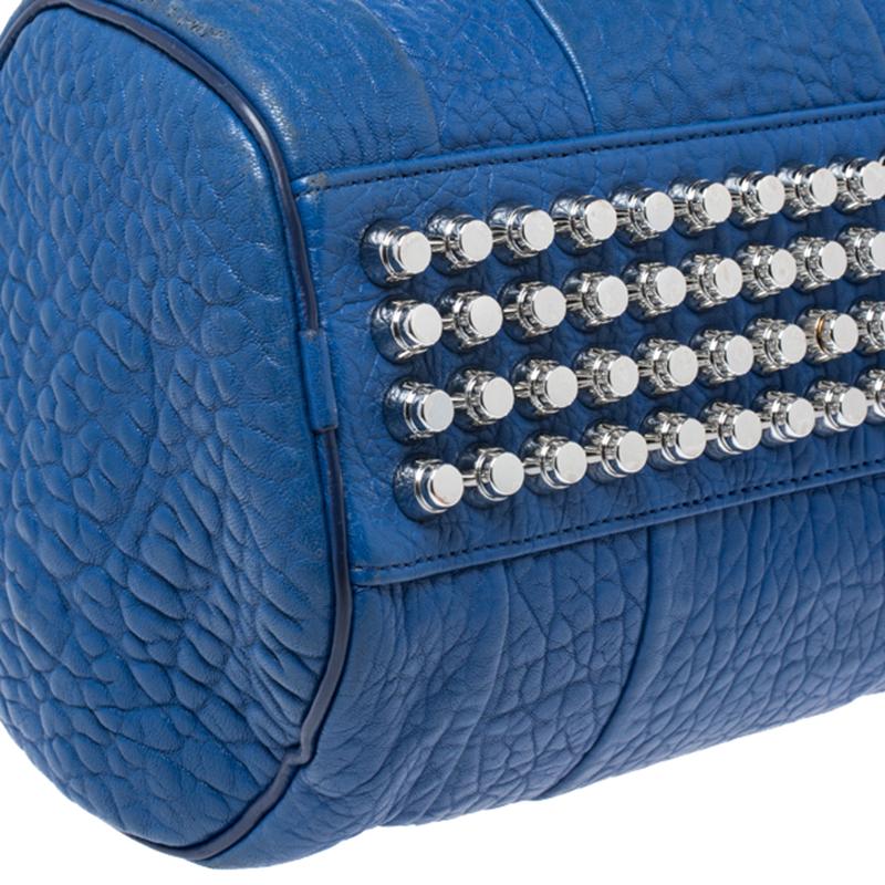 Alexander Wang Blue Leather Small Rockie Satchel 2