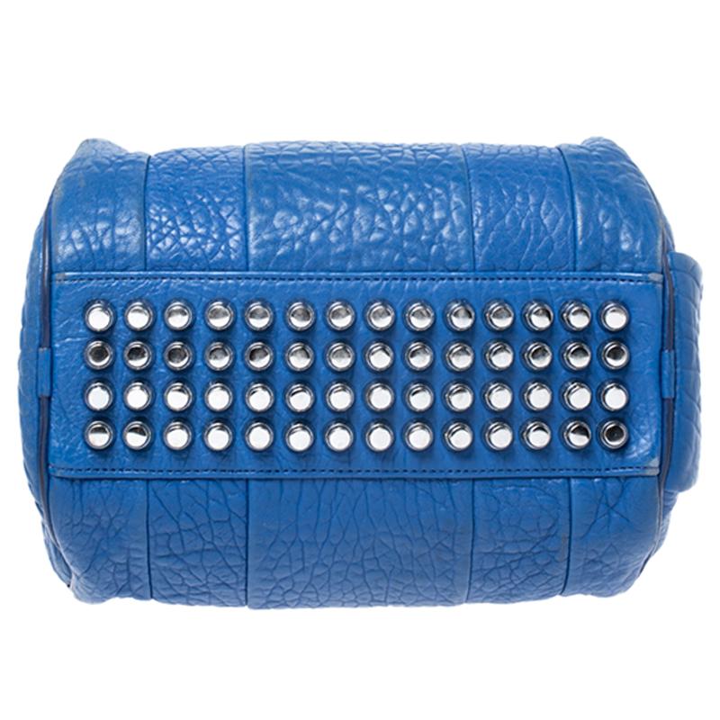 Alexander Wang Blue Leather Small Rockie Satchel 4