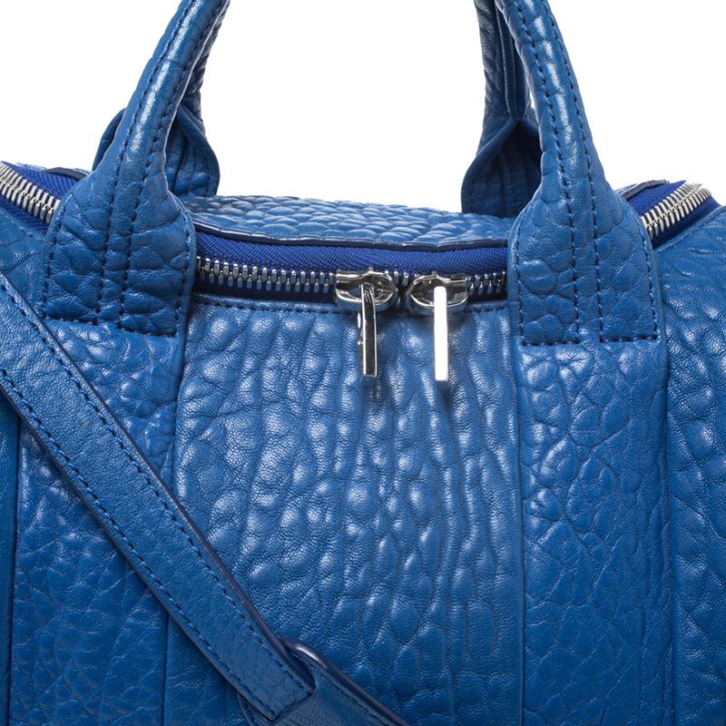 Alexander Wang Blue Leather Small Rockie Satchel 5