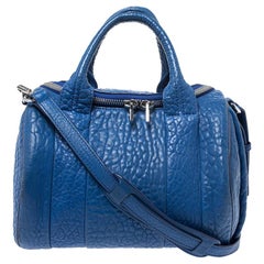 Alexander Wang Blue Leather Small Rockie Satchel