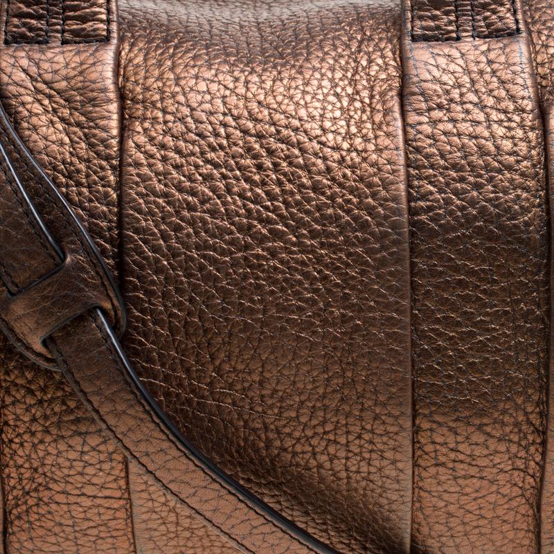 Women's Alexander Wang Bronze Textured Leather Rocco Top Handle Bag