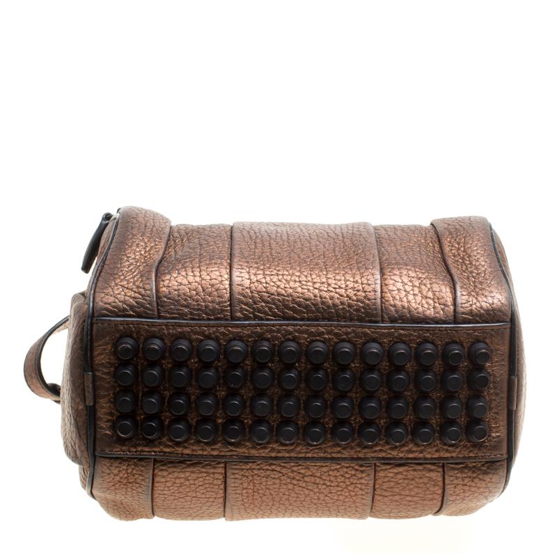 Alexander Wang Bronze Textured Leather Rocco Top Handle Bag 1