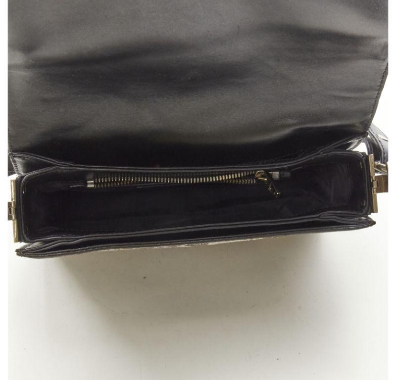 ALEXANDER WANG brown faux scaled leather black studded strap flap shoulder bag For Sale 5