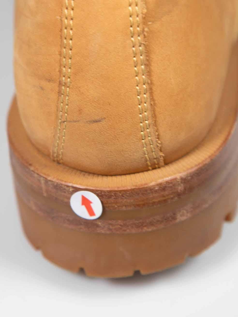 Alexander Wang Brown Nubuck Leather Combat Boots Size IT 37 en venta 5