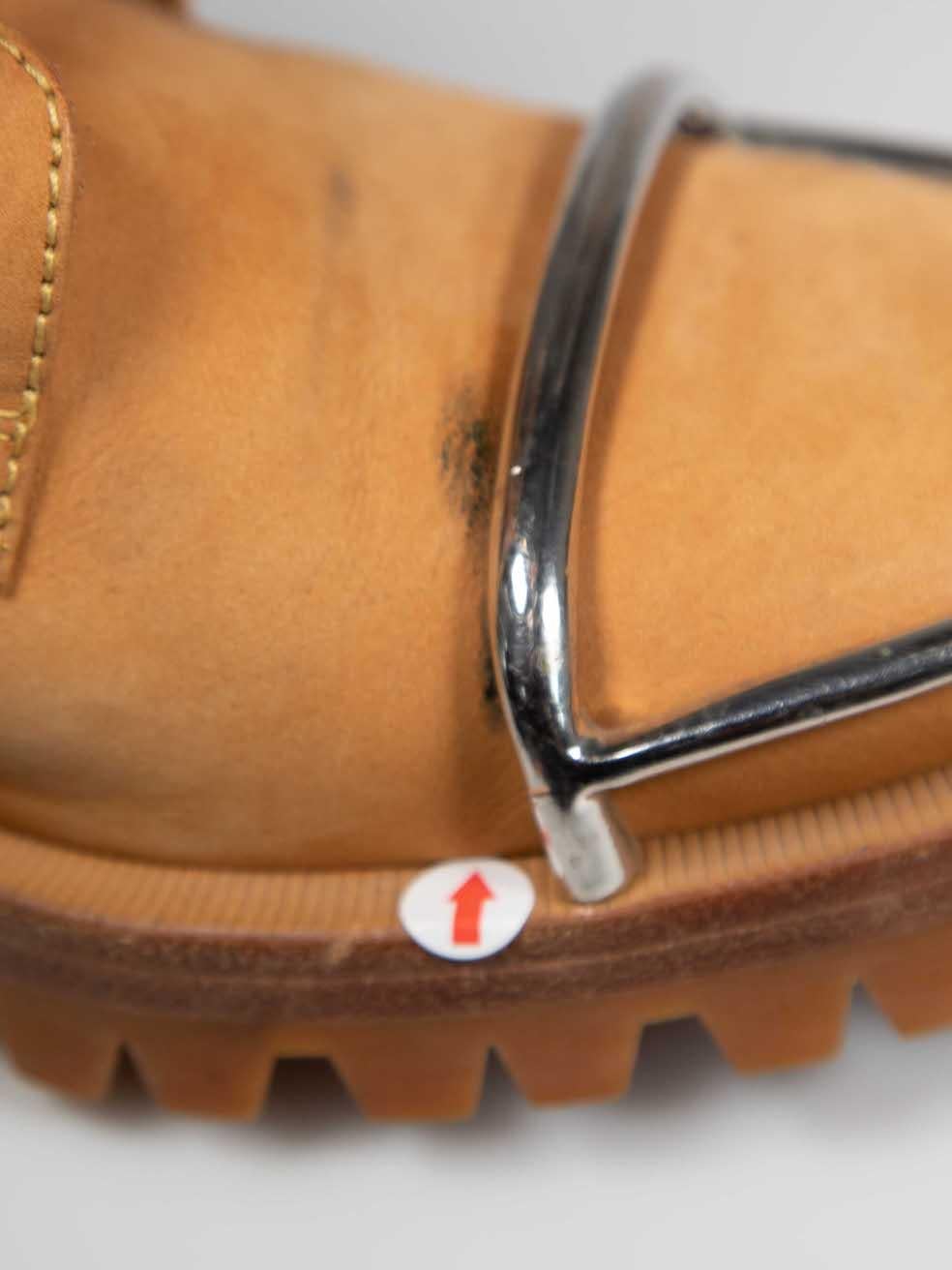 Alexander Wang Brown Nubuck Leather Combat Boots Size IT 37 en venta 1