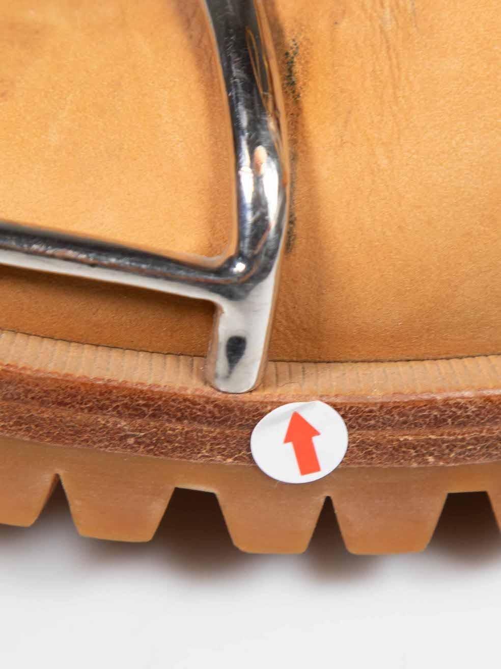 Alexander Wang Botas de combate de piel de nobuck marrón talla IT 37 en venta 2