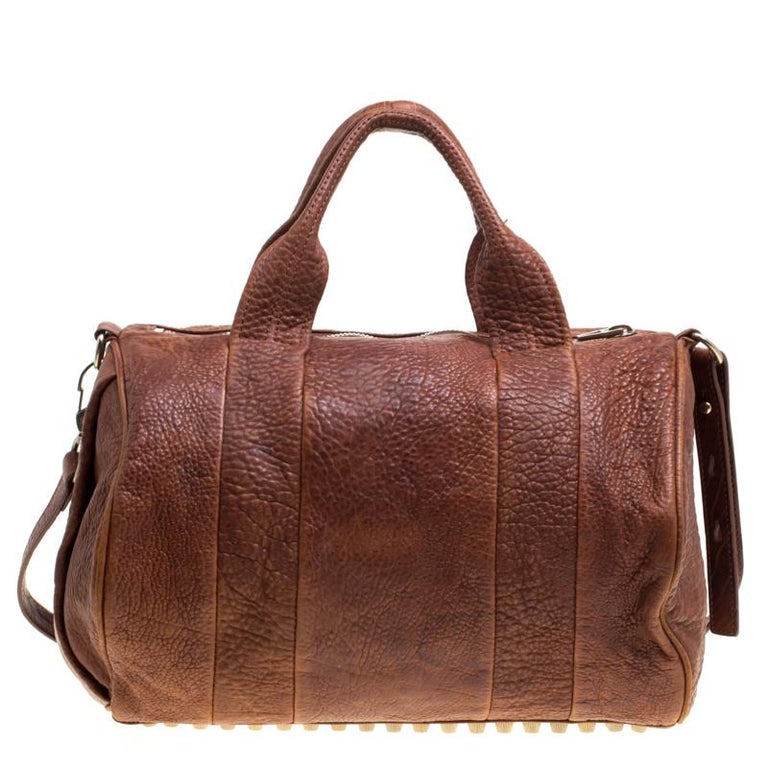 Alexander Wang Brown Pebbled Leather Rocco Duffel Bag For Sale at ...