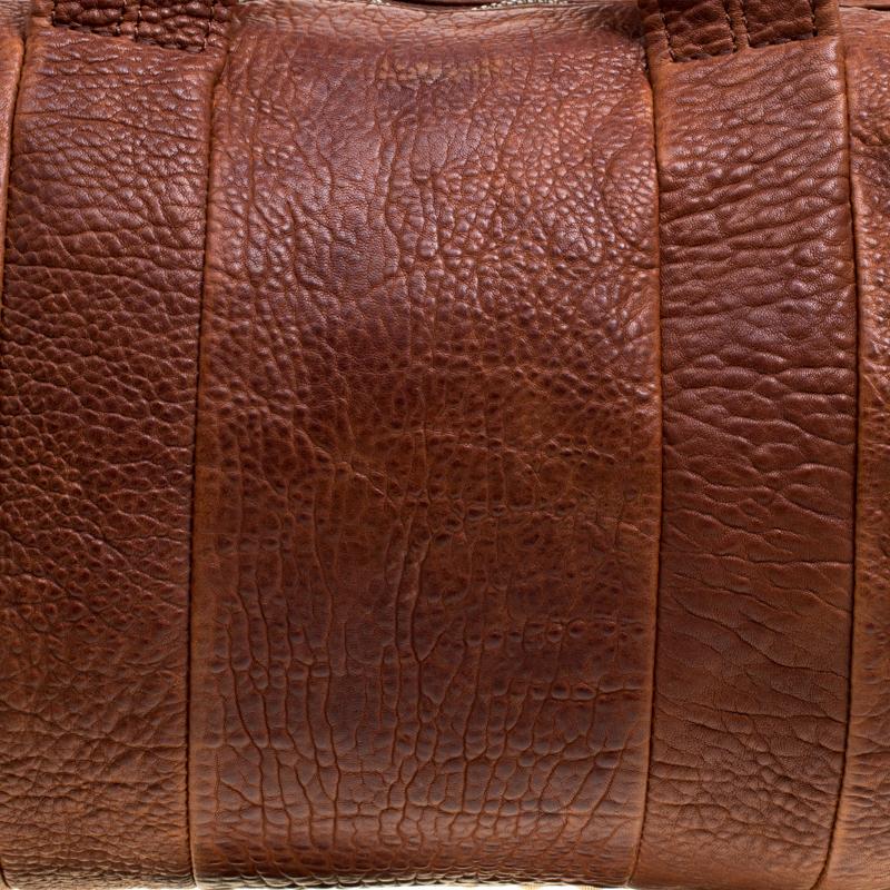 Alexander Wang Brown Pebbled Leather Rocco Duffel Bag Damen