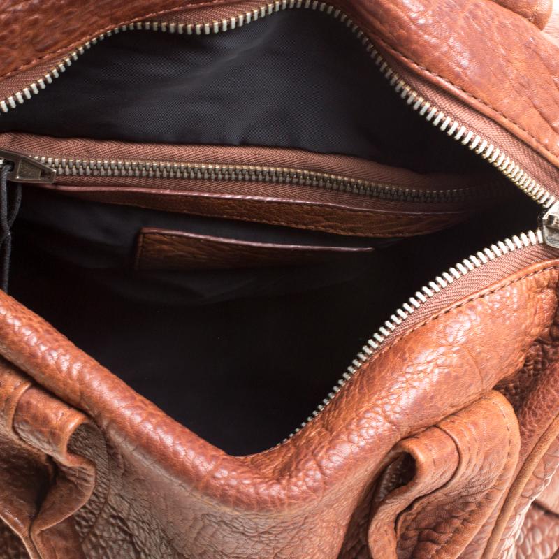 Alexander Wang Brown Pebbled Leather Rocco Duffel Bag 2
