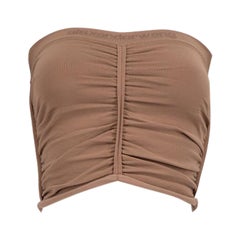 Alexander Wang Top de tubo acanalado marrón Talla S