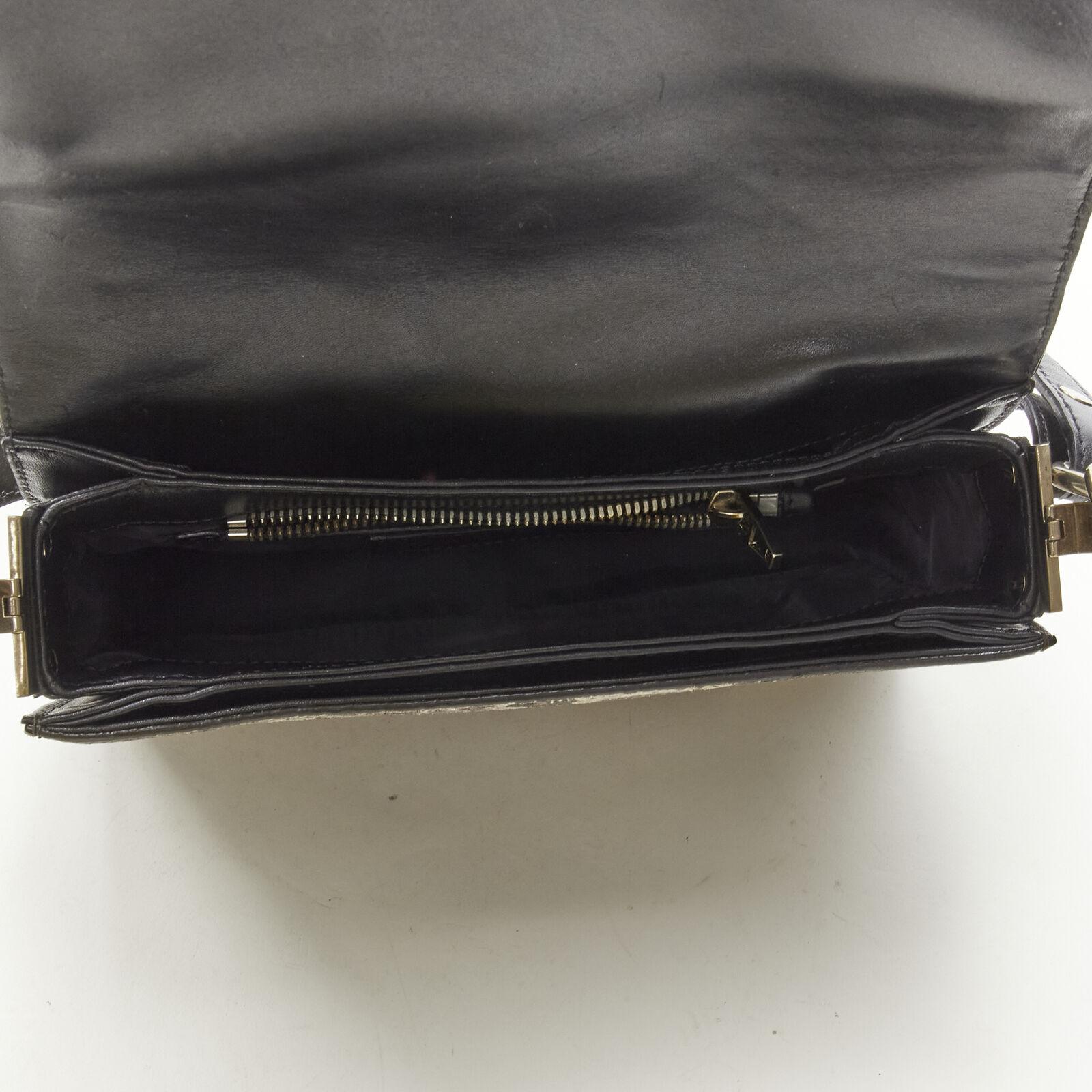 ALEXANDER WANG brown scaled leather black studded strap flap shoulder bag 5
