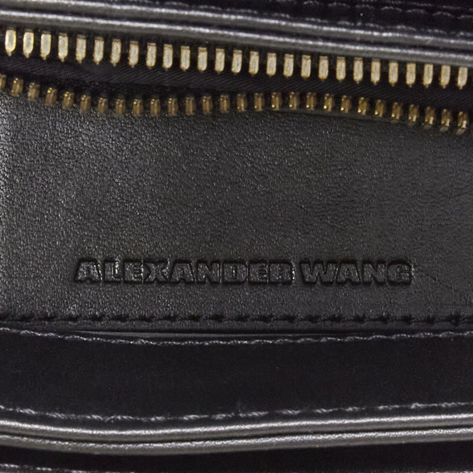 ALEXANDER WANG brown scaled leather black studded strap flap shoulder bag 6