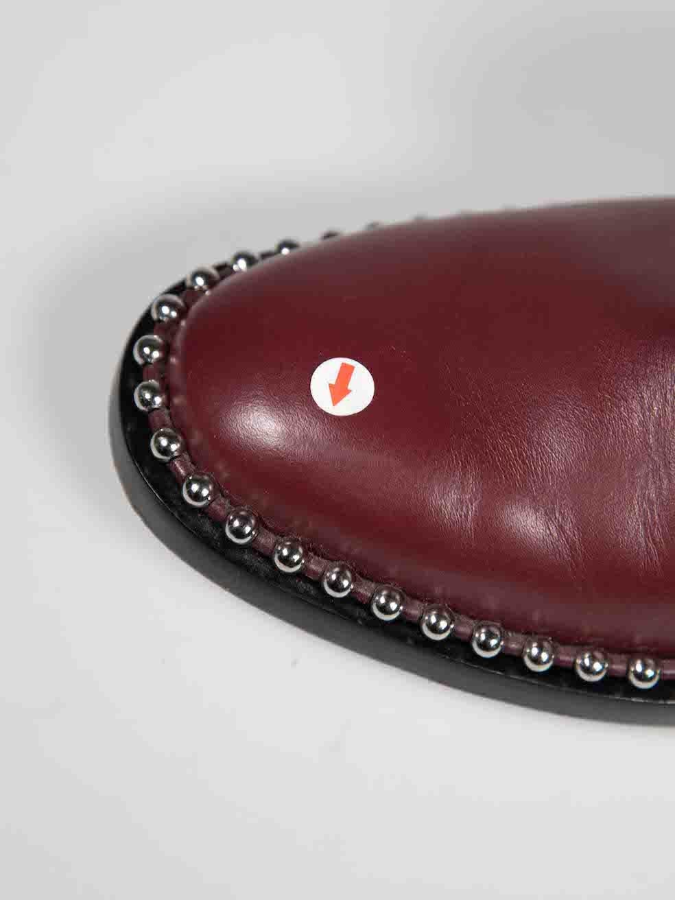Alexander Wang Burgundy Leather Wendie Derby Size IT 37.5 3