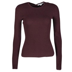 Alexander Wang - Pull ajusté en maille texturée bordeaux S