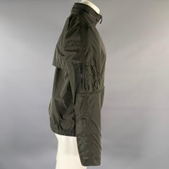 ALEXANDER WANG Chest Size M Green Olive Shimmery Polyester Windbreaker Jacket