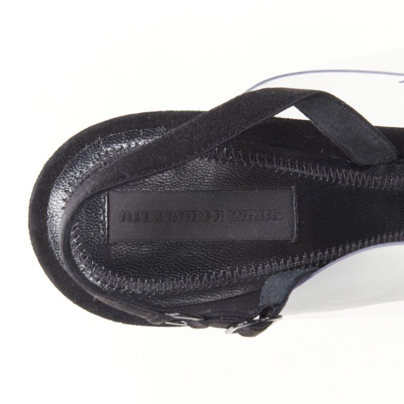 ALEXANDER WANG sandalo mulo con cinturino in PVC trasparente nero EU38.5 in vendita 5