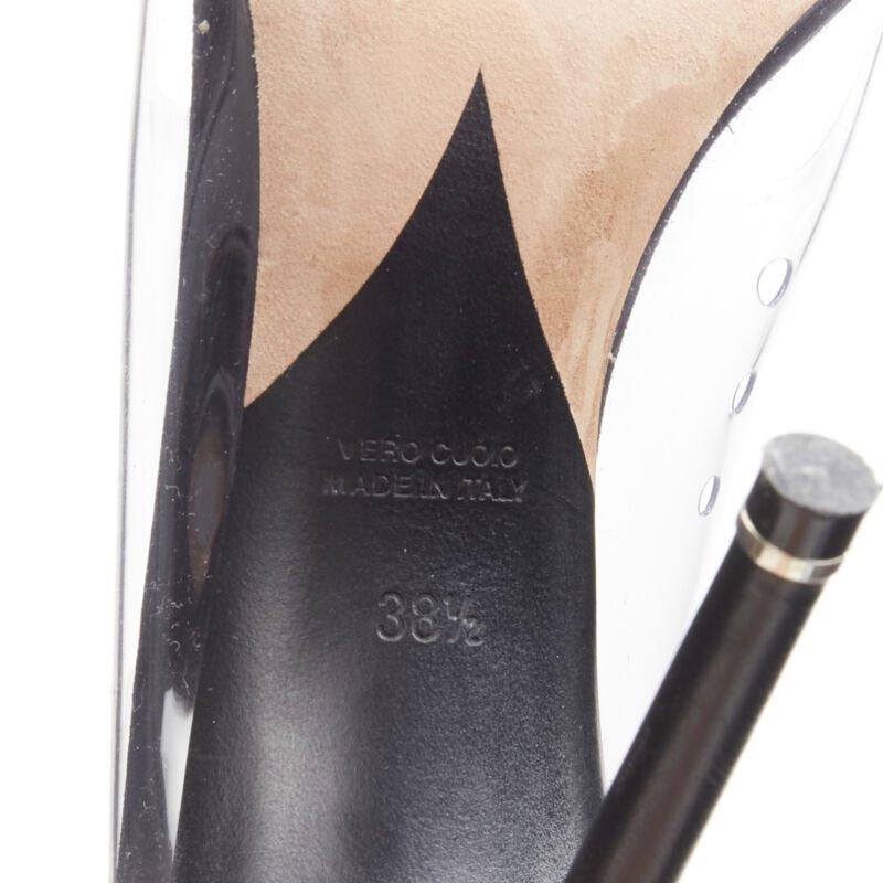 ALEXANDER WANG sandalo mulo con cinturino in PVC trasparente nero EU38.5 in vendita 6