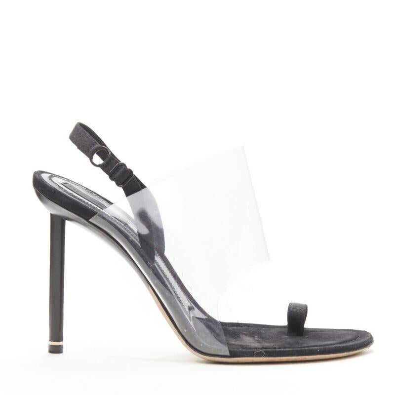 ALEXANDER WANG sandalo mulo con cinturino in PVC trasparente nero EU38.5
Riferimento: KEDG/A00209
Marchio: Alexander Wang
Stilista: Alexander Wang
Materiale: PVC, pelle scamosciata
Colore: nero
Modello: Tinta unita
Chiusura: Slingback
Fodera: 