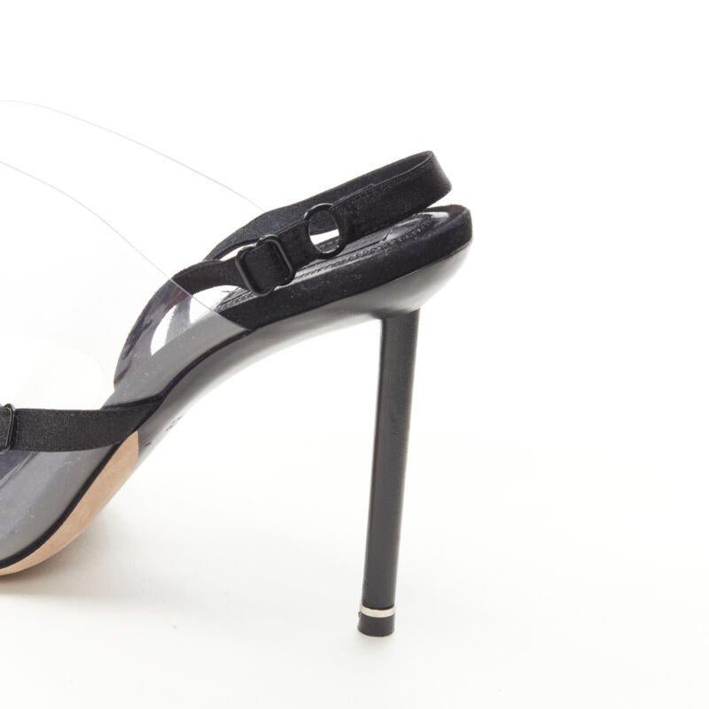 ALEXANDER WANG sandalo mulo con cinturino in PVC trasparente nero EU38.5 in vendita 4