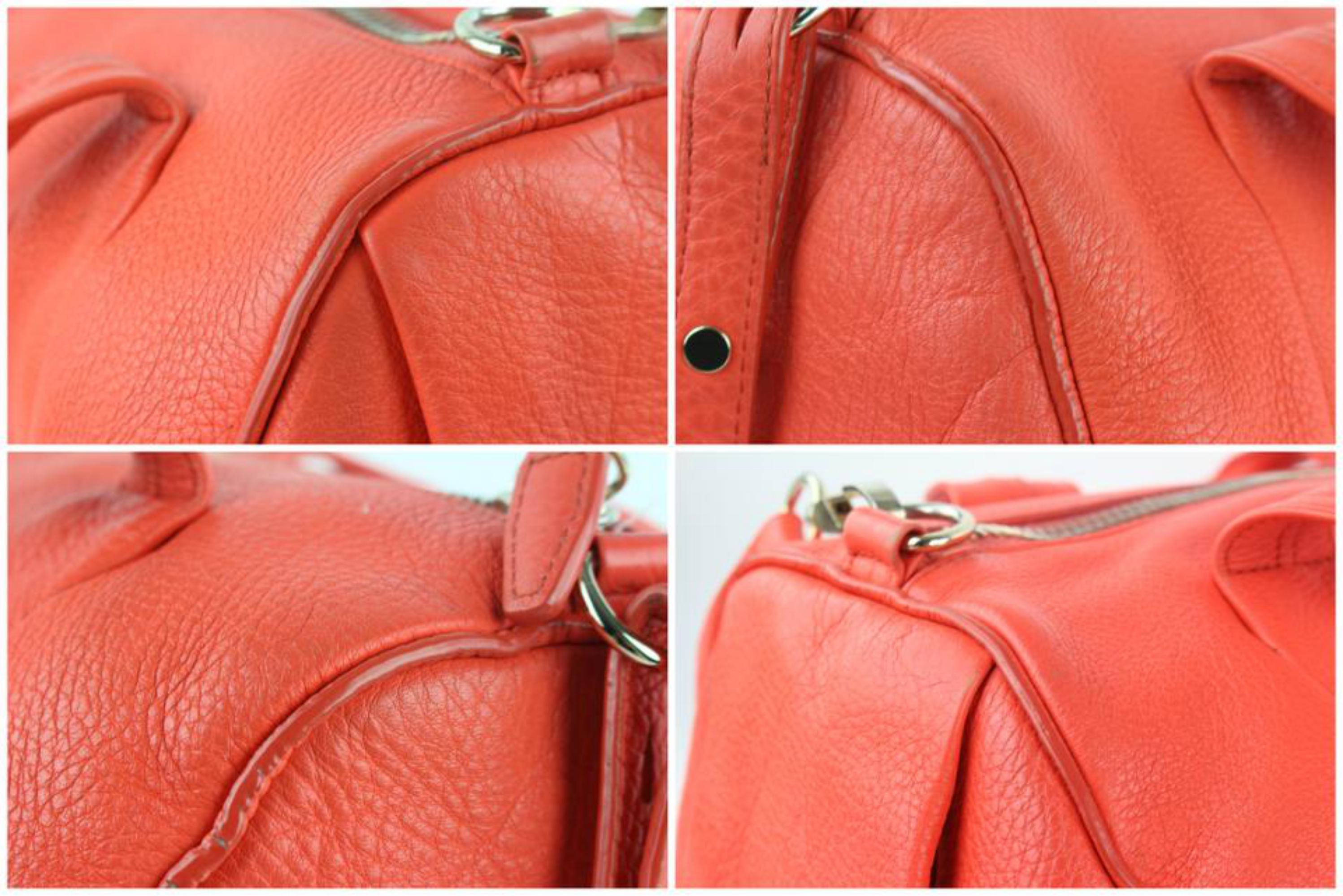 Alexander Wang Coral Pebbled Lamb Rocco 2way 9mz1025 Red Leather Shoulder Bag For Sale 8