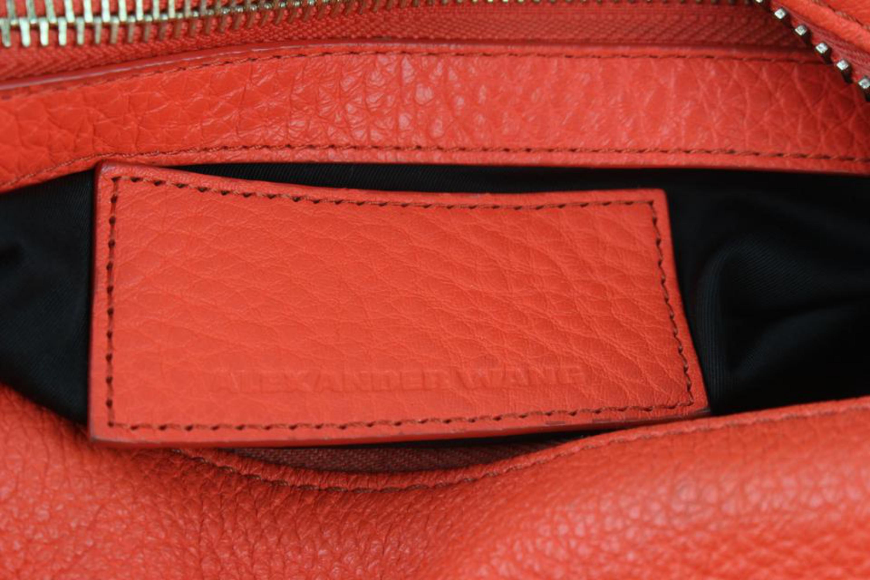 Alexander Wang Coral Pebbled Lamb Rocco 2way 9mz1025 Red Leather Shoulder Bag In Good Condition For Sale In Forest Hills, NY