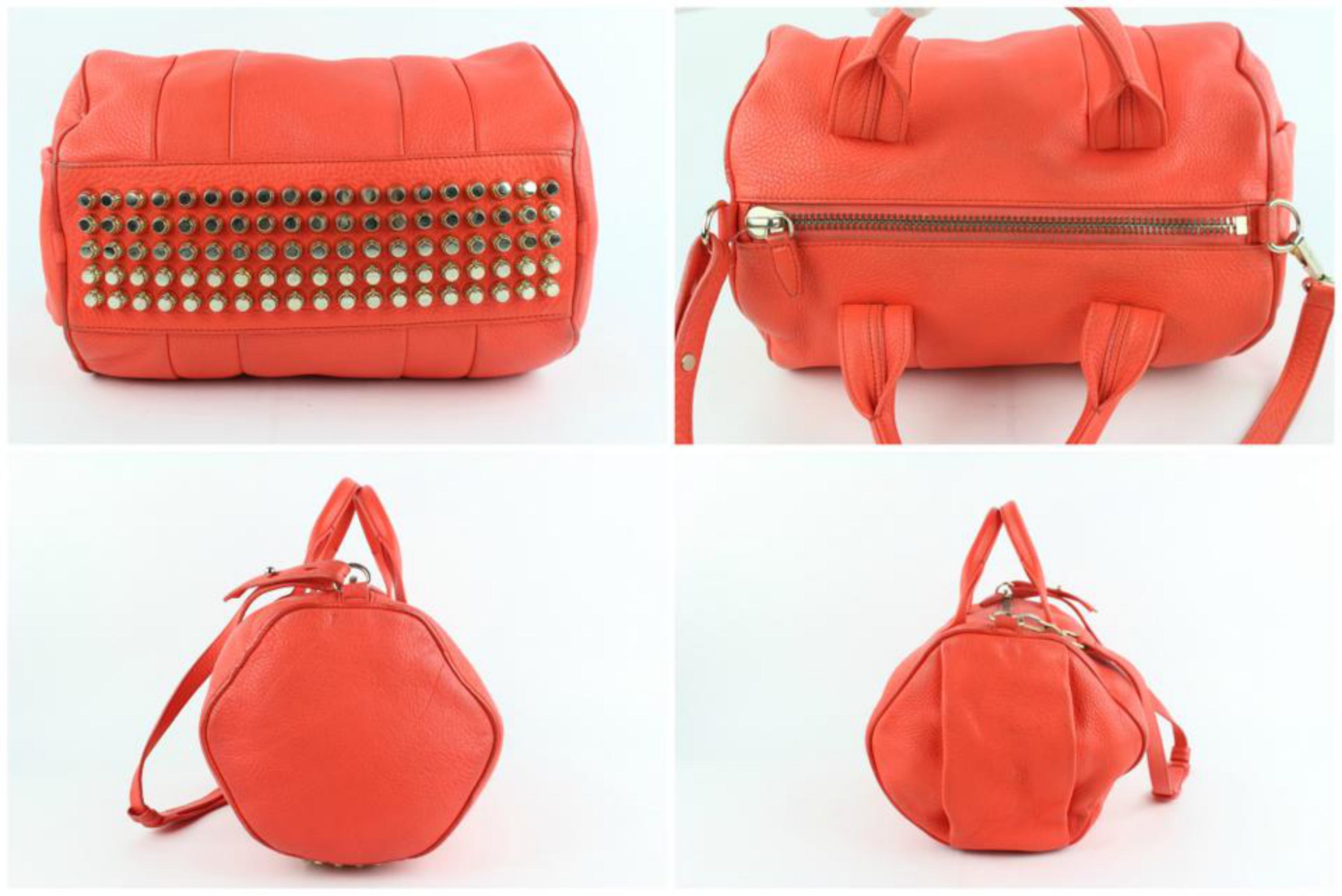 Alexander Wang Coral Pebbled Lamb Rocco 2way 9mz1025 Red Leather Shoulder Bag For Sale 5