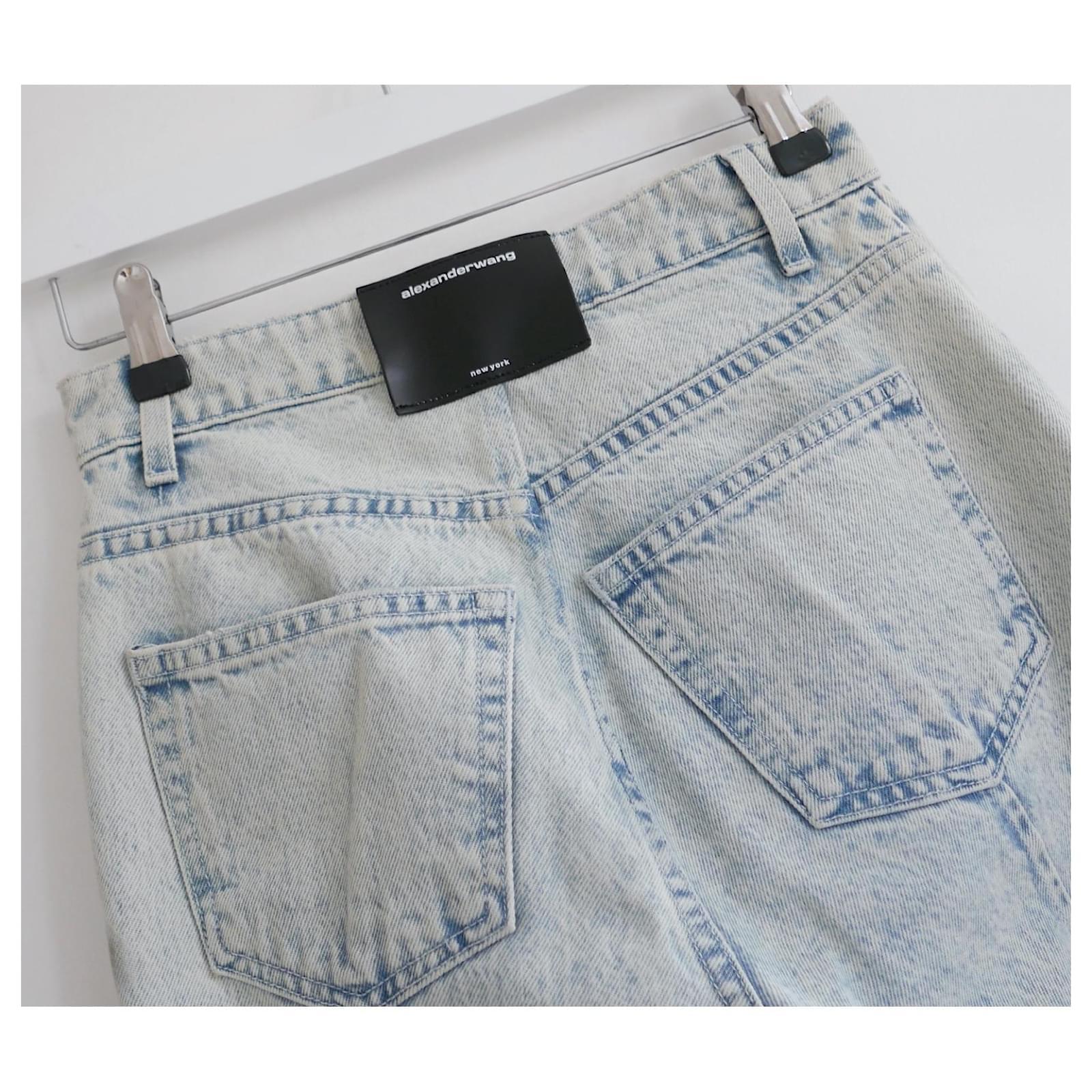 Alexander Wang Cropped Paint Hem Jeans In Excellent Condition For Sale In London, GB