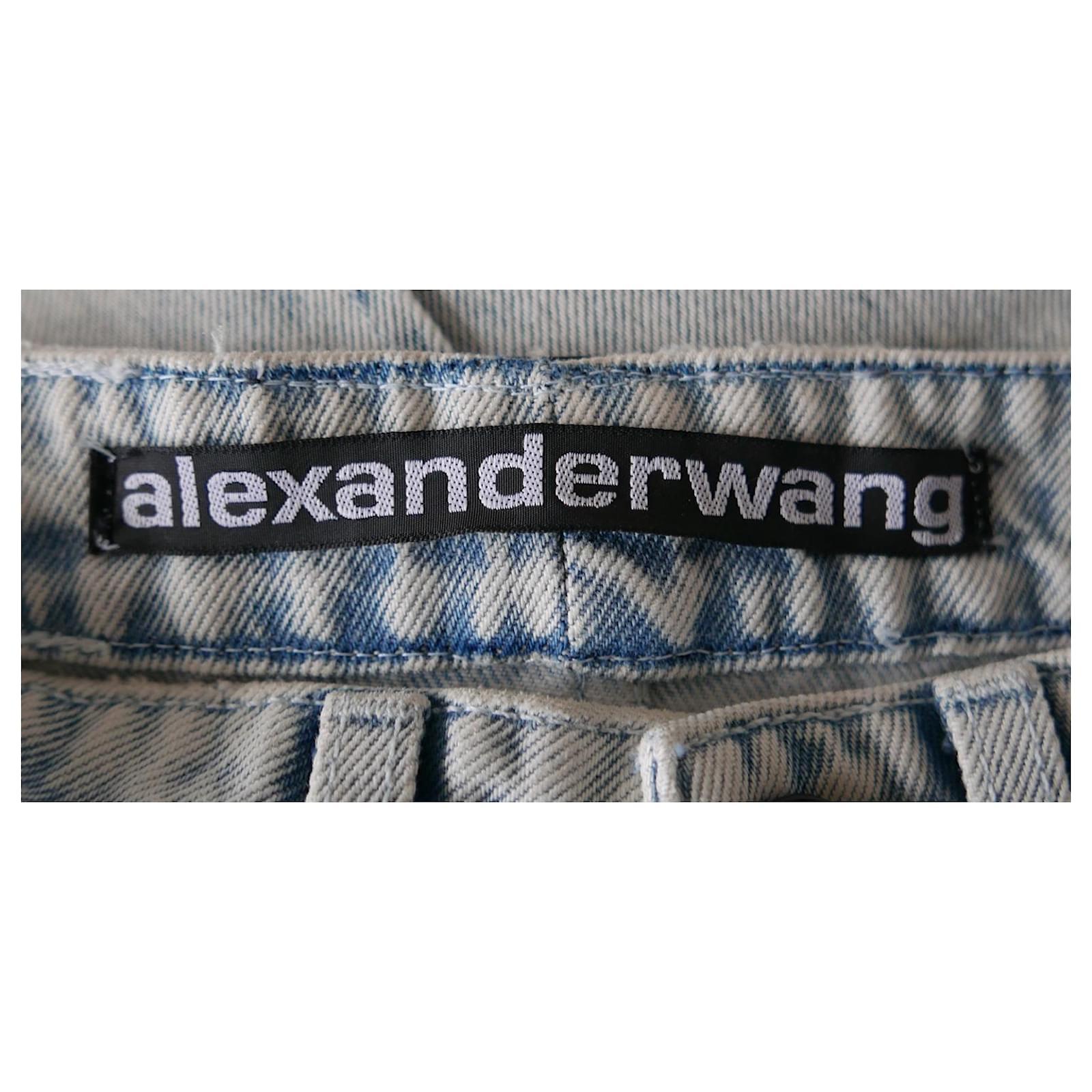 Alexander Wang Cropped Paint Hem Jeans For Sale 1